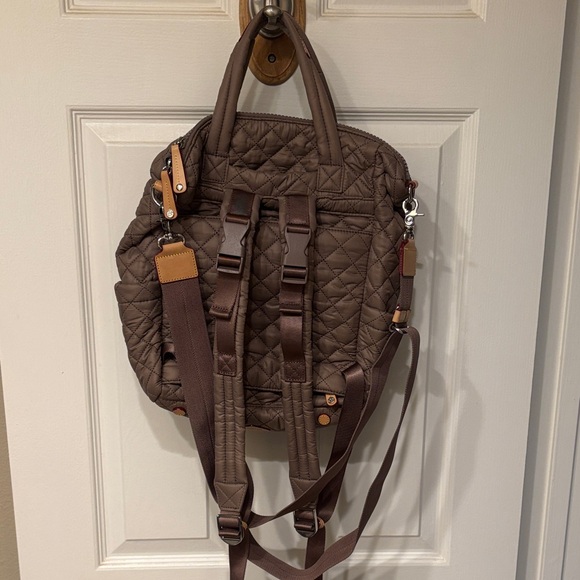 MZ Wallace Quilted Tan/mauve Backpack - Picture 2 of 10